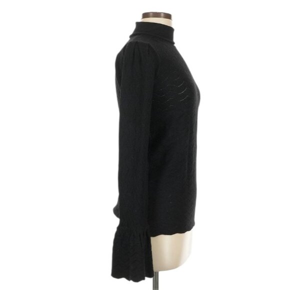 Co Turtleneck Sweater wool blend Womens Black Size S - Picture 4 of 11